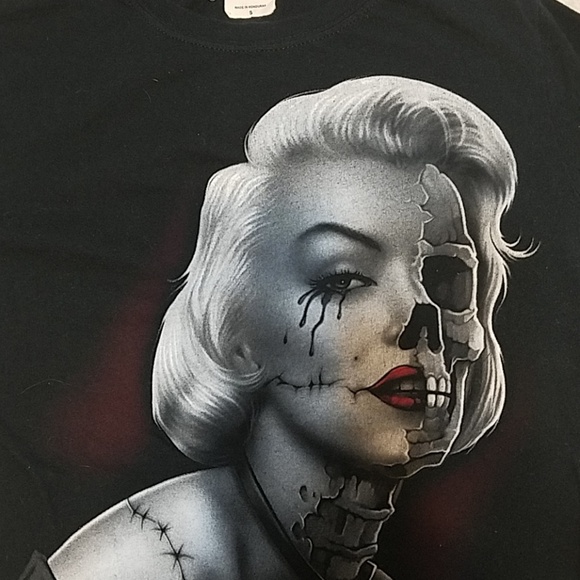 Marilyn Monroe Skull Shirt - Picture 2 of 4
